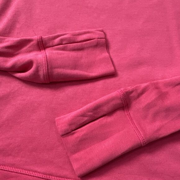 Sweaty Betty After Class Crop Sweatshirt Crewneck Organic Cotton Dark Pink Small - Picture 9 of 10